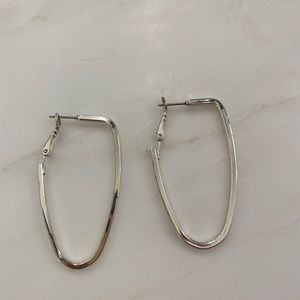 Vintage Silver Oblong Hoops*Final Price*